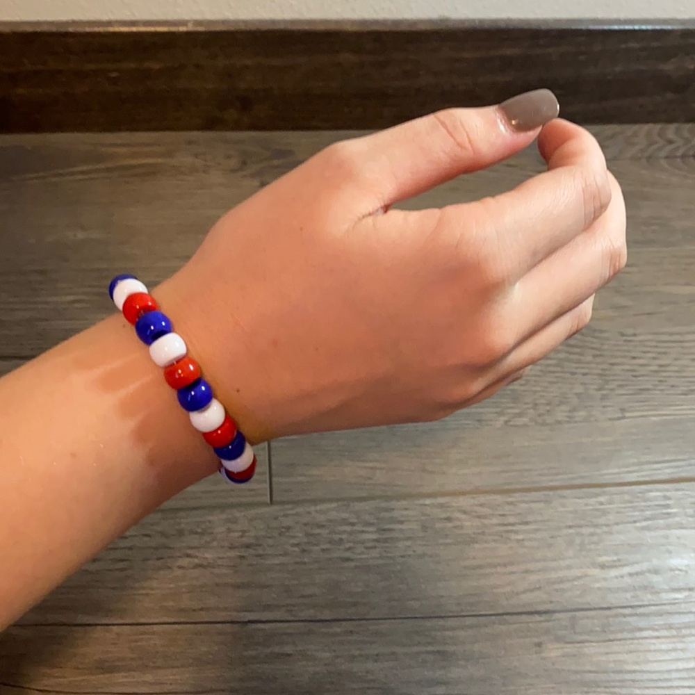 american flag beaded bracelet